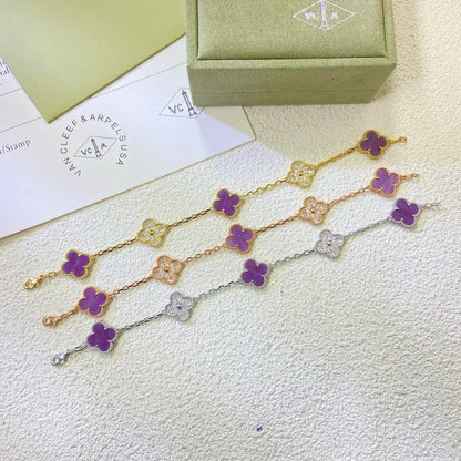 [Marins] CLOVER 5 MOTIF VIOLET BRACELET COLLECTION
