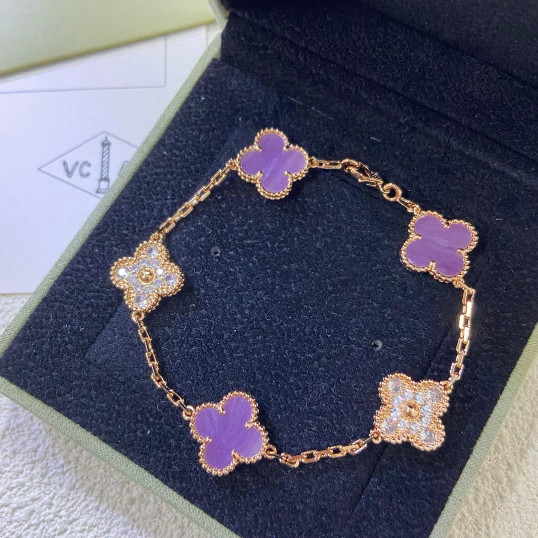 [Marins] CLOVER 5 MOTIF VIOLET BRACELET COLLECTION