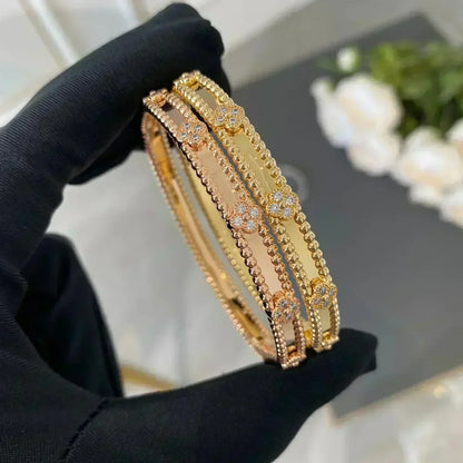[Marins]CLOVER BRACELET 4MM DIAMONDS