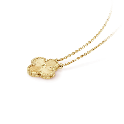 [Marins]CLOVER 15MM LASER NECKLACE