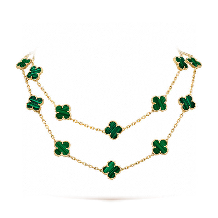 [Marins]CLOVER 20 MOTIFS MALACHITE GOLD
