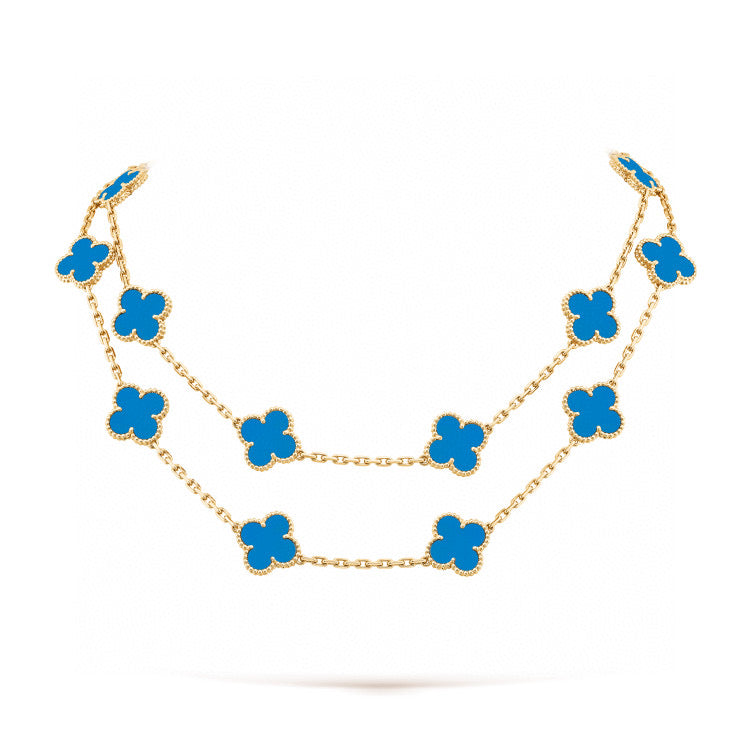 [Marins]CLOVER 20 MOTIFS TURQUOISE GOLD