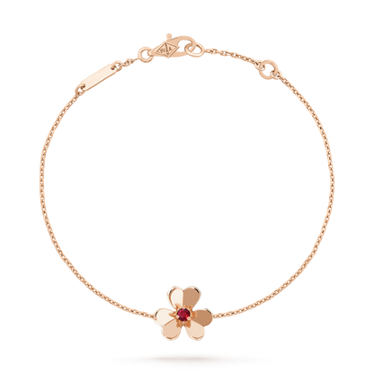 [Marins]FRIVOLE GOLD FLOWER PINK MALACHITE BRACELET