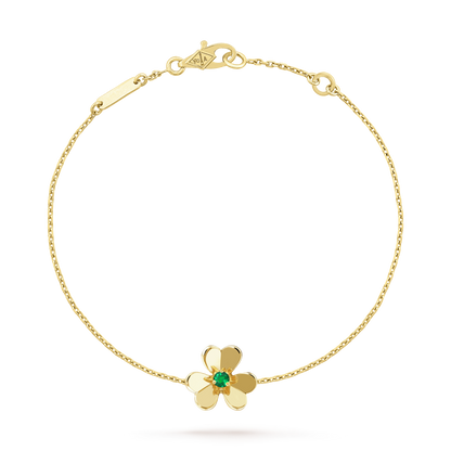 [Marins]FRIVOLE GOLD FLOWER PINK MALACHITE BRACELET