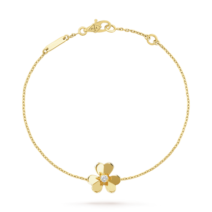 [Marins]FRIVOLE GOLD FLOWER PINK MALACHITE BRACELET