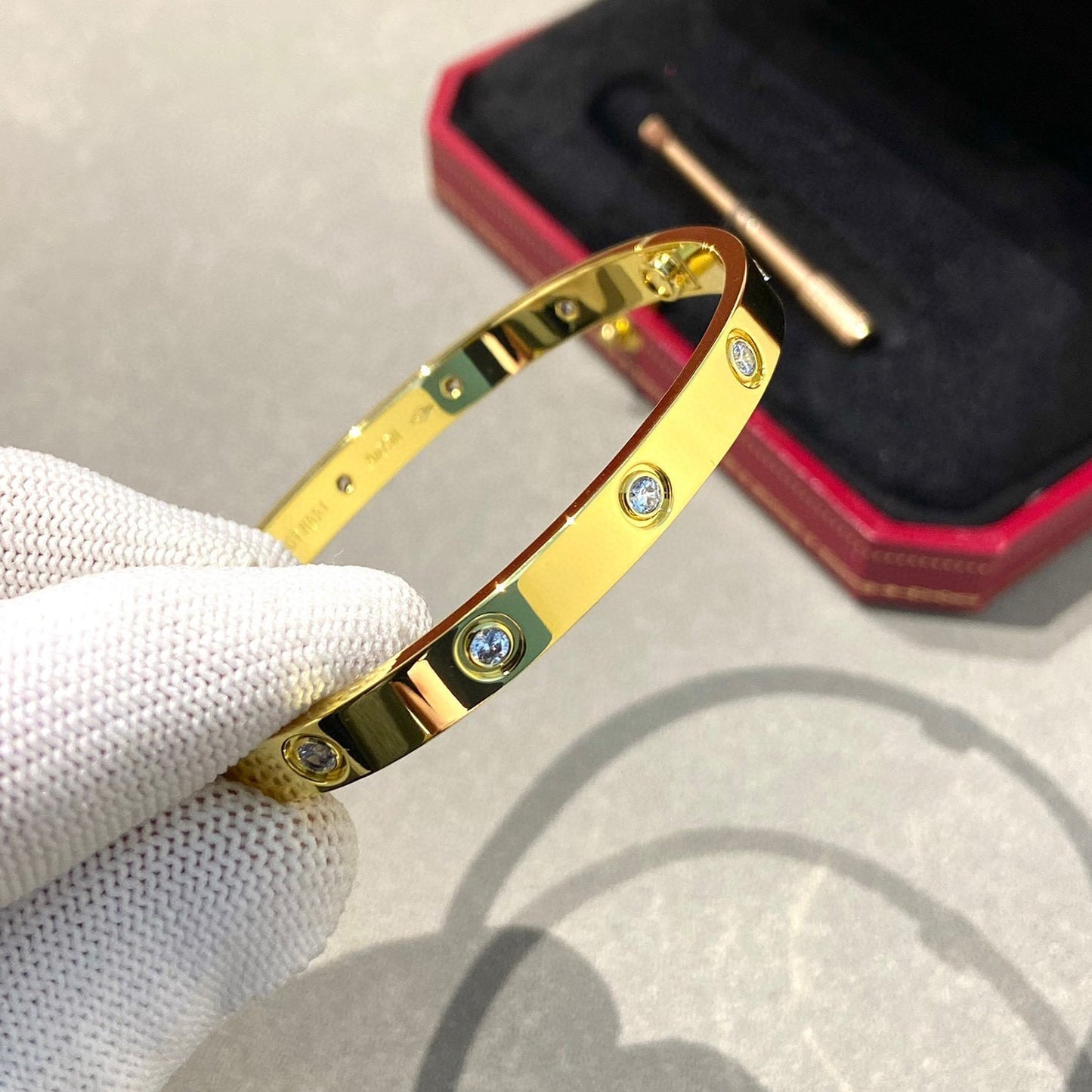 [Marins]LOVE BRACELET 6.1MM 10 DIAMONDS