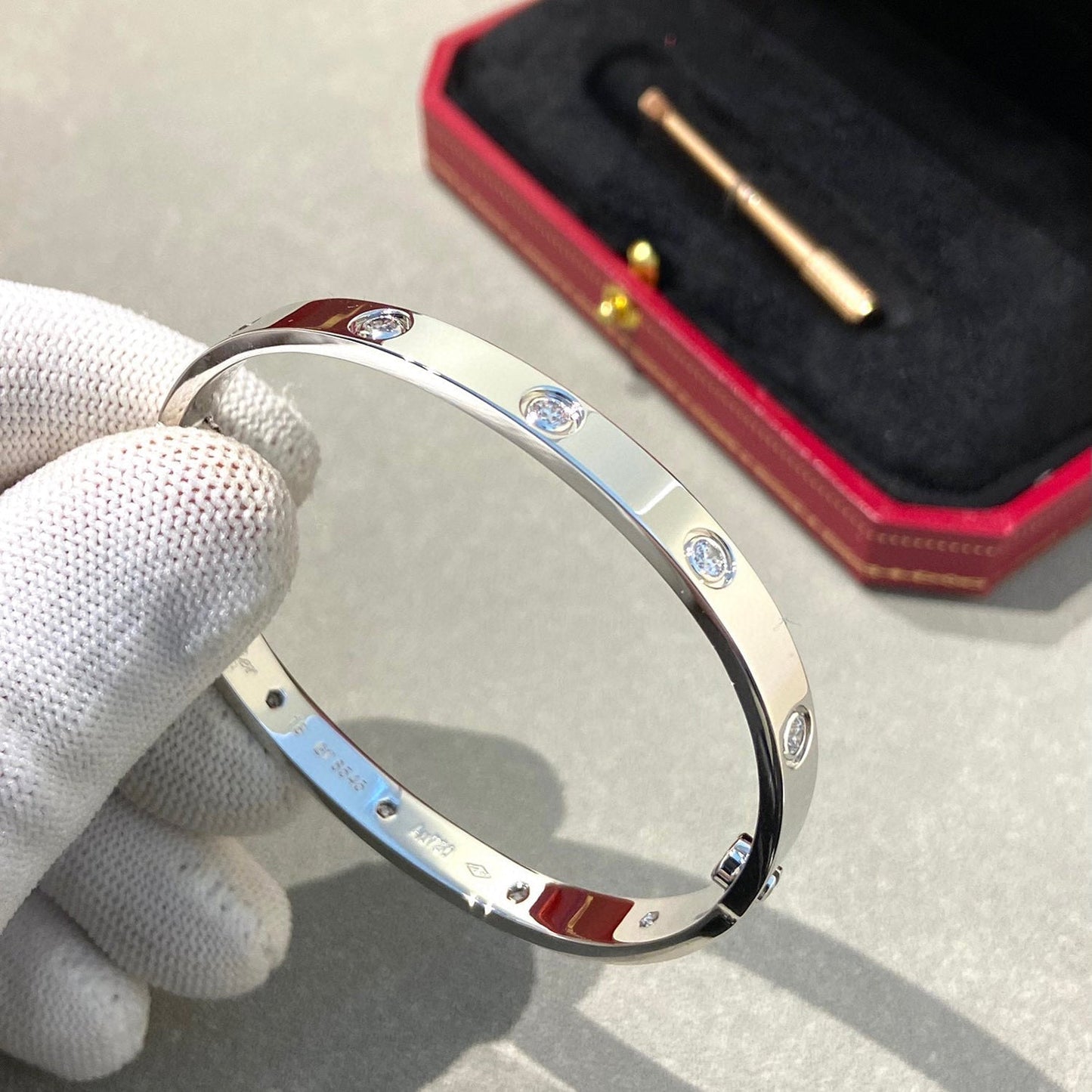 [Marins]LOVE BRACELET 6.1MM 10 DIAMONDS