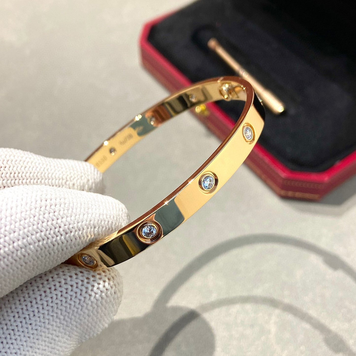 [Marins]LOVE BRACELET 6.1MM 10 DIAMONDS