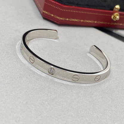 [Marins]LOVE BRACELET 6.1MM 1 DIAMOND OPEN CUFF