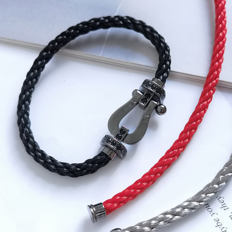 [Marins]FORCE LARGE SERIES HORSESHOE BLACK SAMURAI BRACELET
