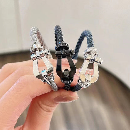 [Marin-Jewelry]FORCE LARGE HORSESHOE FULL DIAMOND BRACELET Marin-Jewelry GOLD