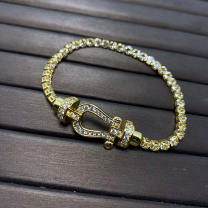 [Marin-Jewelry]FORCE  HORSESHOE  DIAMOND TENNIS BRACELET