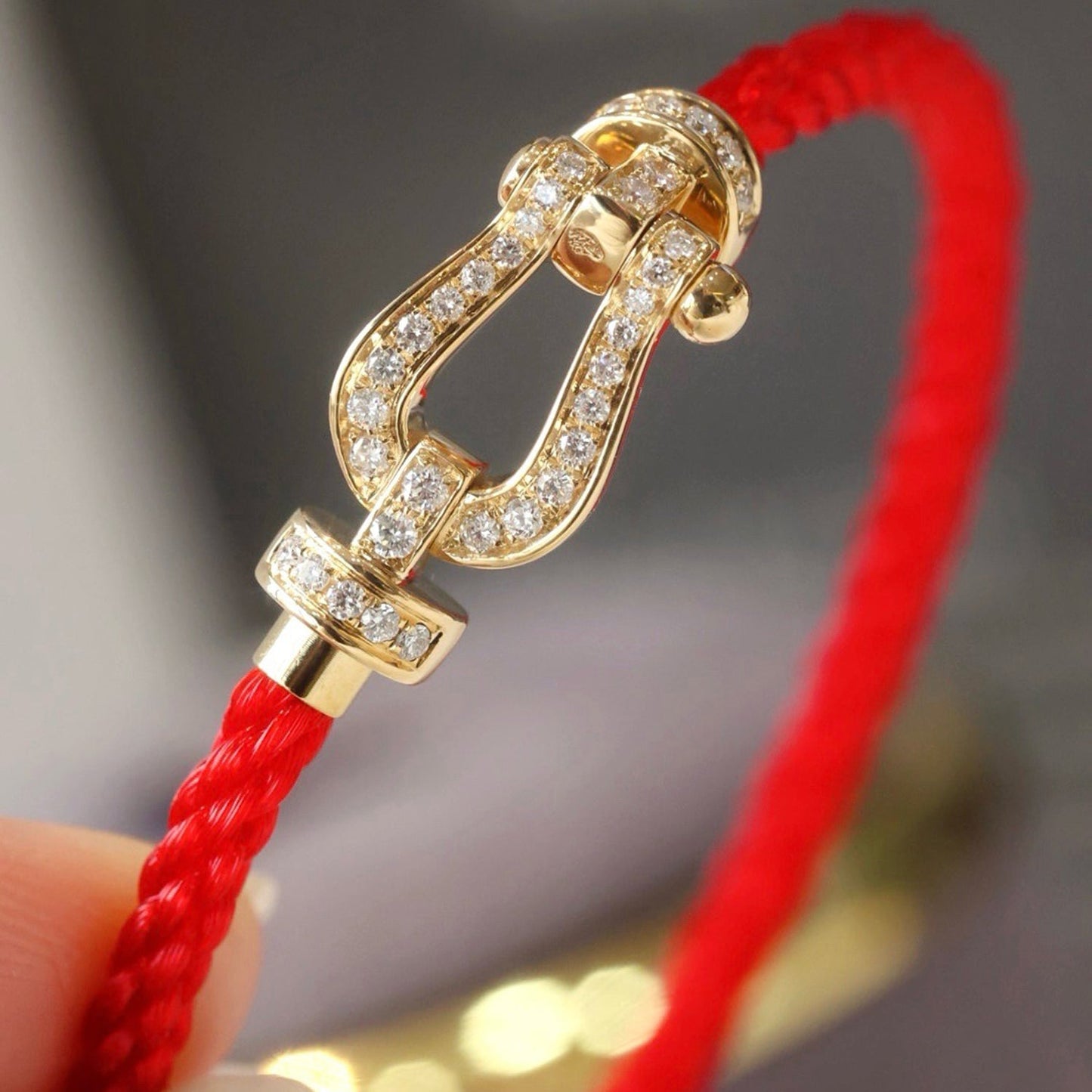 [Marin-Jewelry]FORCE LARGE HORSESHOE FULL DIAMOND BRACELET SILVER