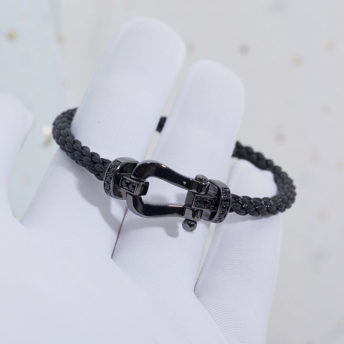 [Marins]FORCE LARGE SERIES HORSESHOE BLACK SAMURAI BRACELET