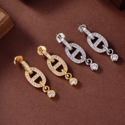 [Marins]HM CHAINE DIAMOND EARRINGS