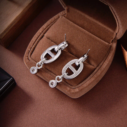 [Marins]HM CHAINE DIAMOND EARRINGS