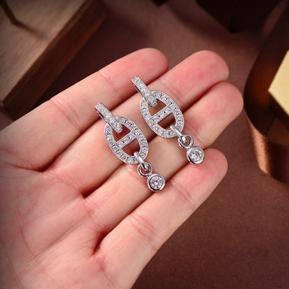 [Marins]HM CHAINE DIAMOND EARRINGS
