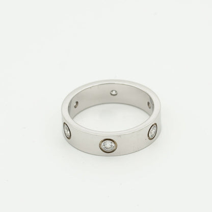 [Marins]LOVE RING 5.5MM 6 DIAMONDS SILVER
