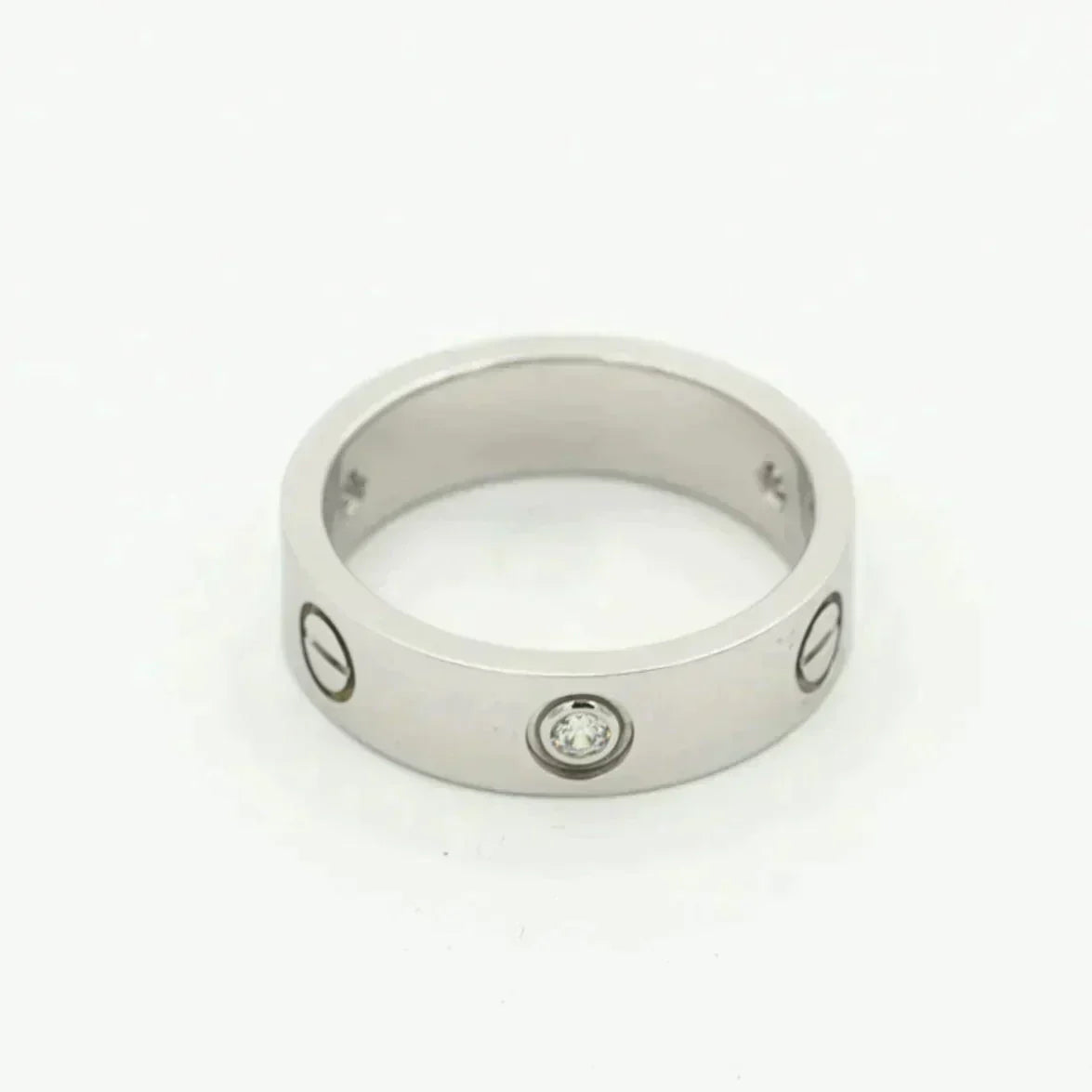 [Marins]LOVE RING 5.5MM 3 DIAMONDS SILVER