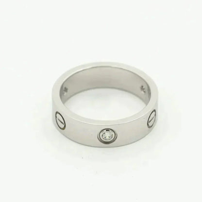 [Marins]LOVE RING 5.5MM 3 DIAMONDS SILVER