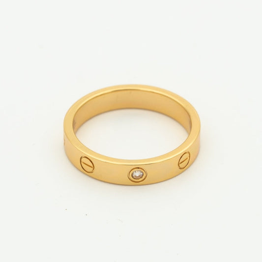 [Marins]LOVEリング 4mm 1ダイヤモンド ピンクゴールド