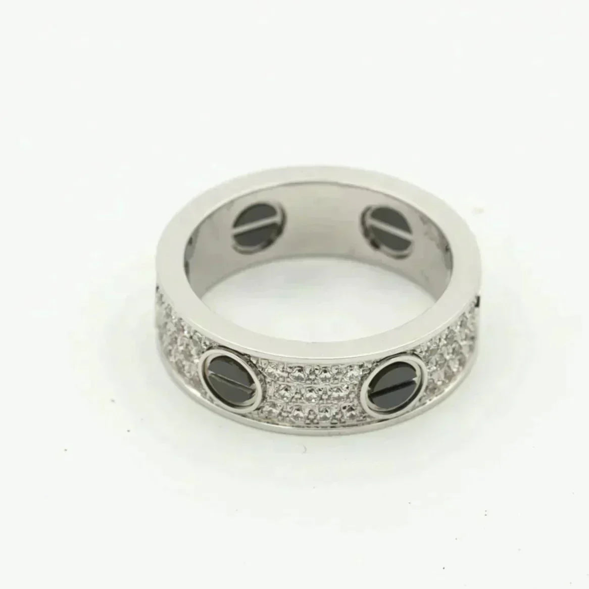 [Marins]LOVE RING 5.5MM DIAMONDS PAVED CERAMIC