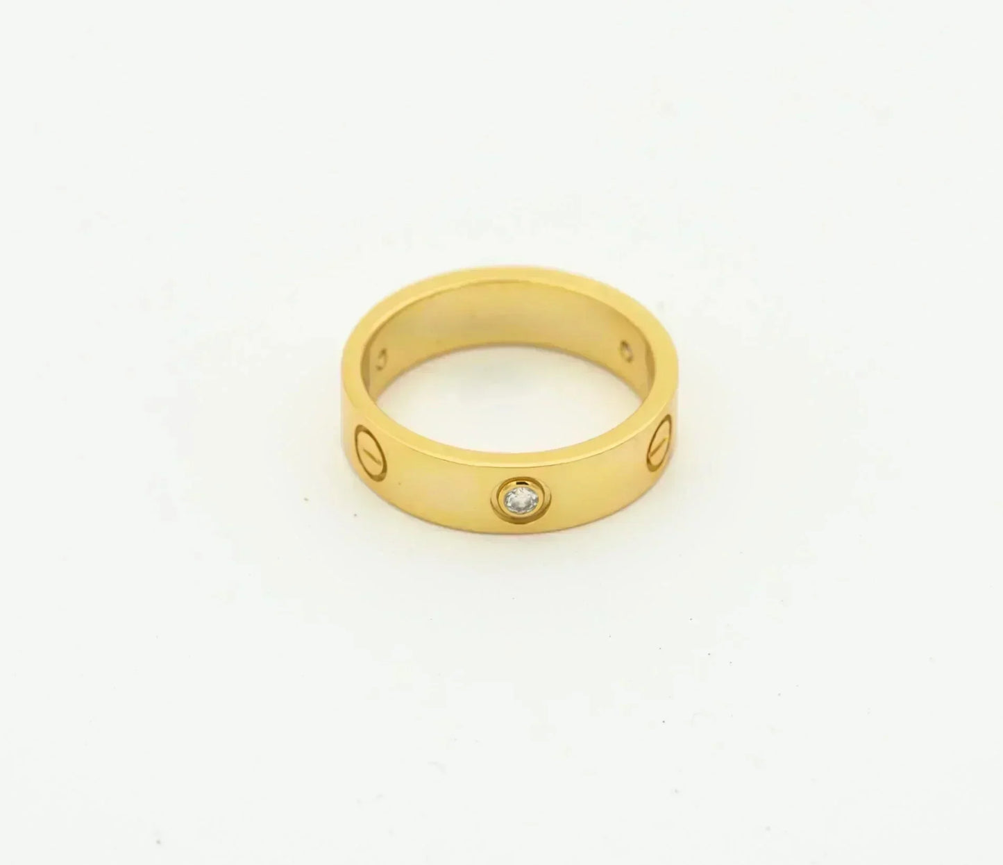 [Marins]LOVE RING 4MM 1 DIAMOND GOLD