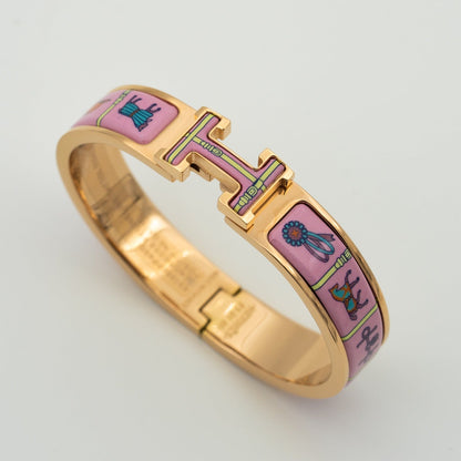 [Marins]H PINK GOLD BRACELET PINK CERAMIC