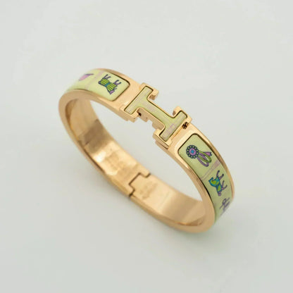 [Marins]H PINK GOLD BRACELET CREAM CERAMIC