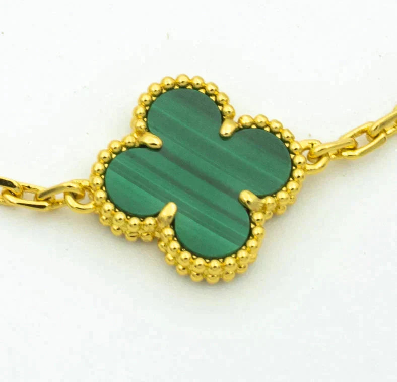 [Marins] CLOVER 5 MOTIF MALACHITE BRACELET COLLECTION