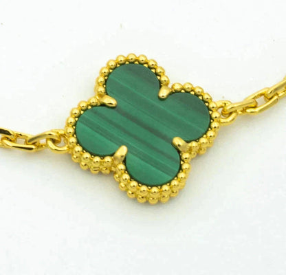 [Marins] CLOVER 5 MOTIF MALACHITE BRACELET COLLECTION