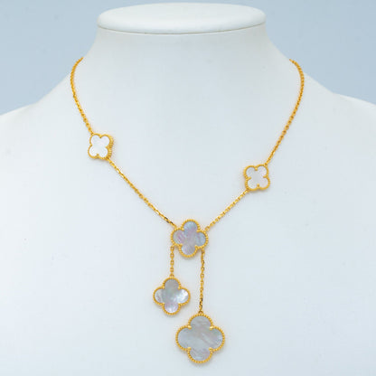 [Marins]CLOVER MOTHER OF PEARL NECKLACE 6 MOTIF