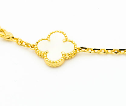 [Marins]CLOVER BRACELET 5 MOTIFS ONYX MOP