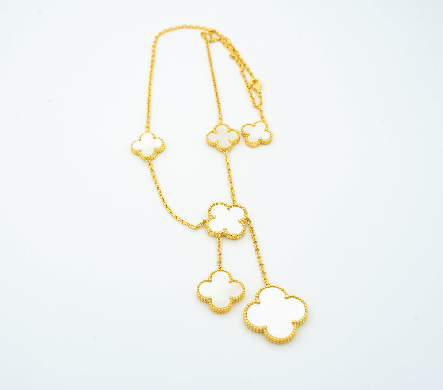 [Marins]CLOVER MOTHER OF PEARL NECKLACE 6 MOTIF