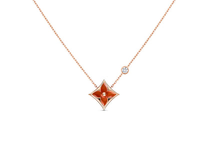 [Marins]STAR NECKLACE PINK GOLD 1 DIAMOND