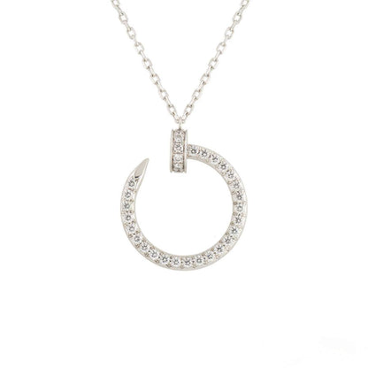 [Marins]JUSTE NECKLACE SILVER DIAMONDS