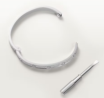 [Marins]NEW-LOVE-4.8MM-Width Diamond-Studded Bracelet