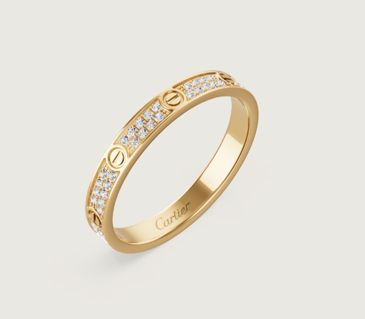 [Marins] LOVE RING 2.6mm幅 フルダイヤモンドリング ゴールド