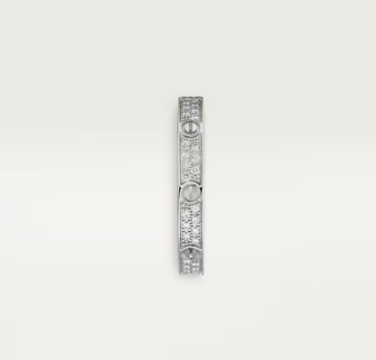 [Marins]LOVE RING 2.6mm-wide full-diamond ring silver