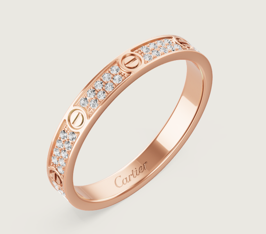 [Marins]LOVE RING 2.6mm幅 フルダイヤモンドリング マリンズゴールド