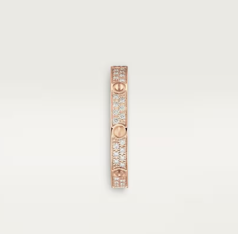 [Marins]LOVE RING 2.6mm-wide full-diamond ring Marins Gold