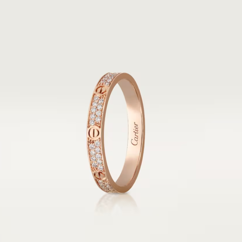 [Marins]LOVE RING 2.6mm-wide full-diamond ring Marins Gold