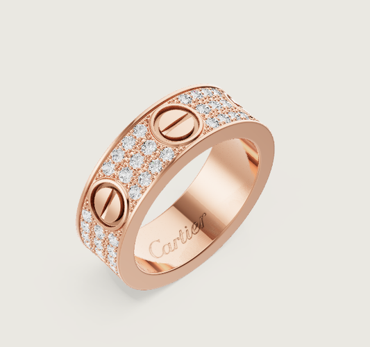 [マリーンズ]LOVE RING 6.5mm幅フルダイヤリング マリーンズゴールド