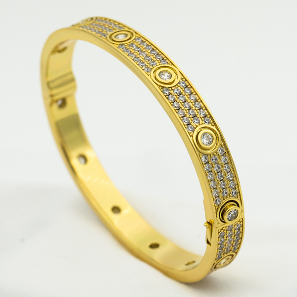 [Marin-Jewelry]BRACELET LOVE 6.1 MM SERTI DIAMANTS 10 GRANDS DIAMANTS