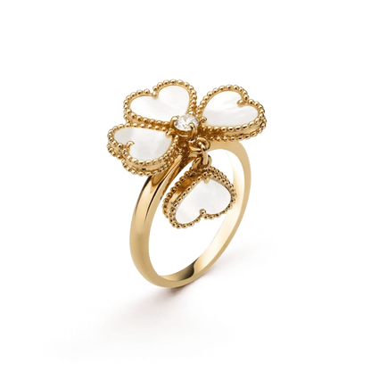 [Marins]SWEET CLOVER WHITE MOP RING