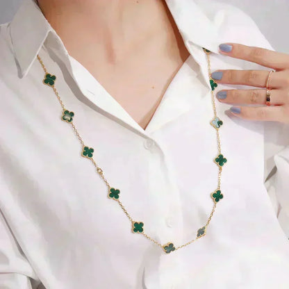 [Marins]CLOVER 20 MOTIFS MALACHITE GOLD