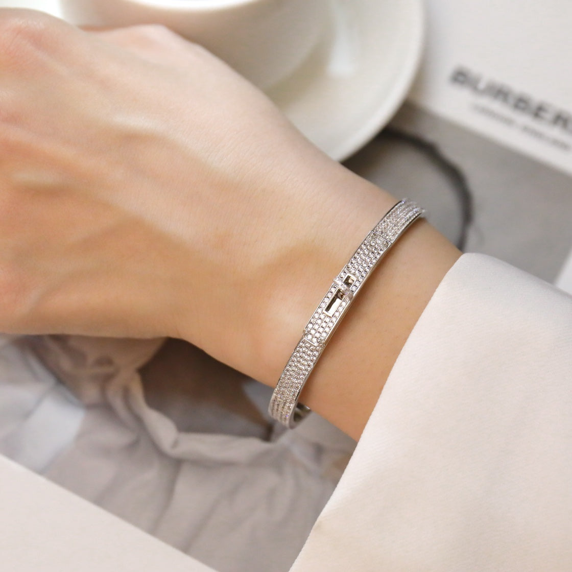 [Marin-Jewelry]KELLY BRACELET DIAMOND PAVED