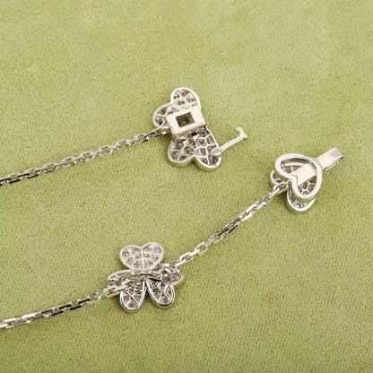 [Marins]FRIVOLE SILVER 9 FLOWERS NECKLACE