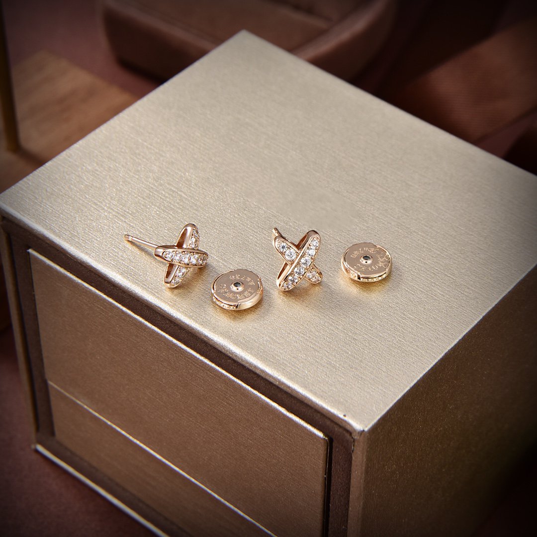 [Marins]JEUX DE GOLD DIAMOND EARRINGS
