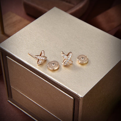 [Marins]JEUX DE GOLD DIAMOND EARRINGS